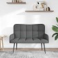 vidaXL Καναπές 2 ατόμων Σκούρο Γκρι 115 x 61 x 87 εκ. Ύφασμα