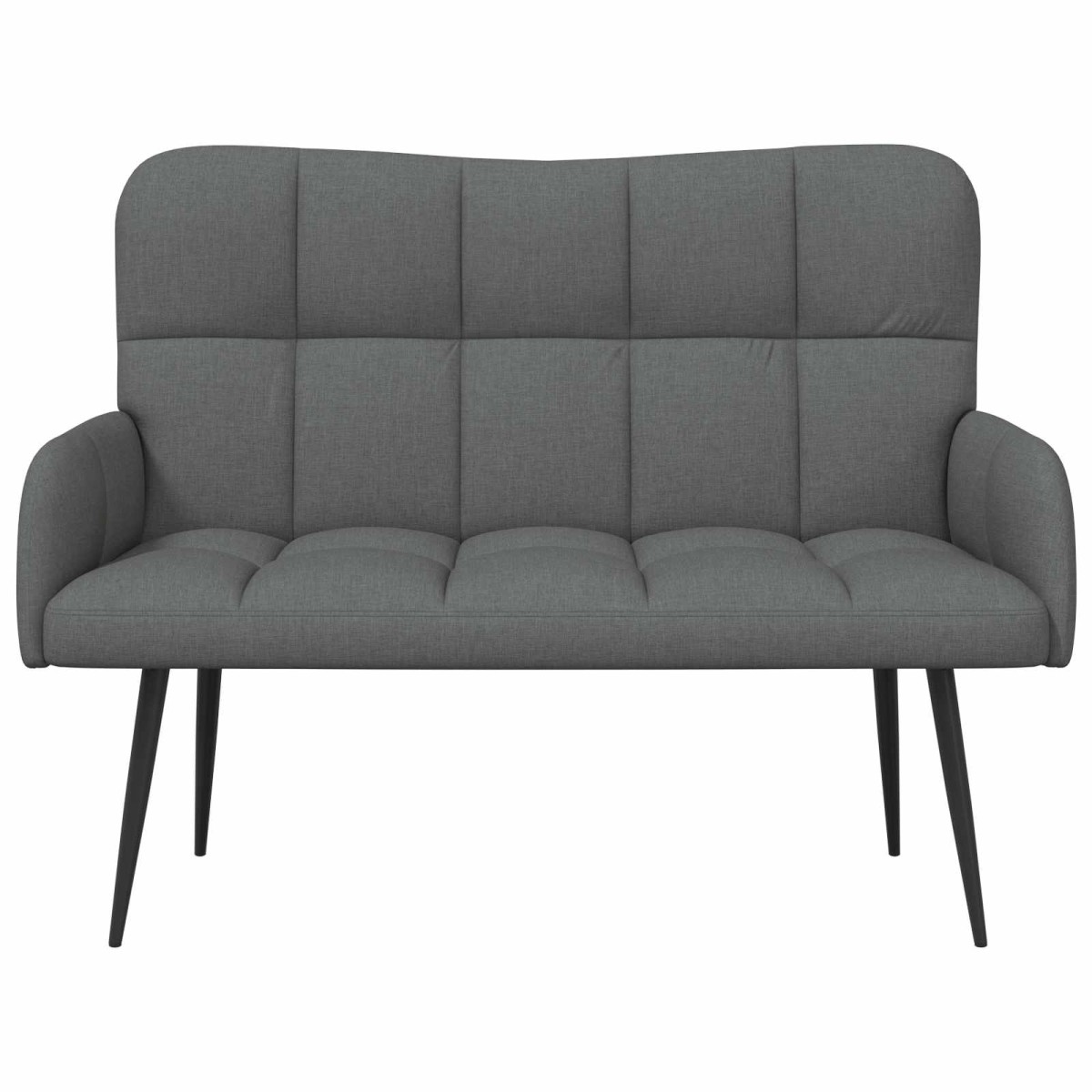 vidaXL Καναπές 2 ατόμων Σκούρο Γκρι 115 x 61 x 87 εκ. Ύφασμα