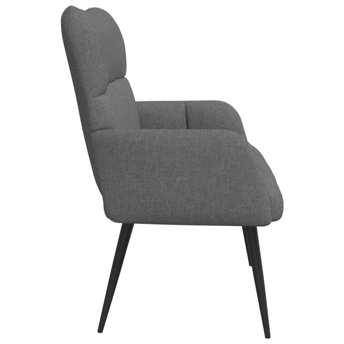 vidaXL Καναπές 2 ατόμων Σκούρο Γκρι 115 x 61 x 87 εκ. Ύφασμα