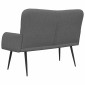vidaXL Καναπές 2 ατόμων Σκούρο Γκρι 115 x 61 x 87 εκ. Ύφασμα