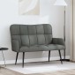 vidaXL Καναπές 2 ατόμων Σκούρο Γκρι 115 x 61 x 87 εκ. Ύφασμα