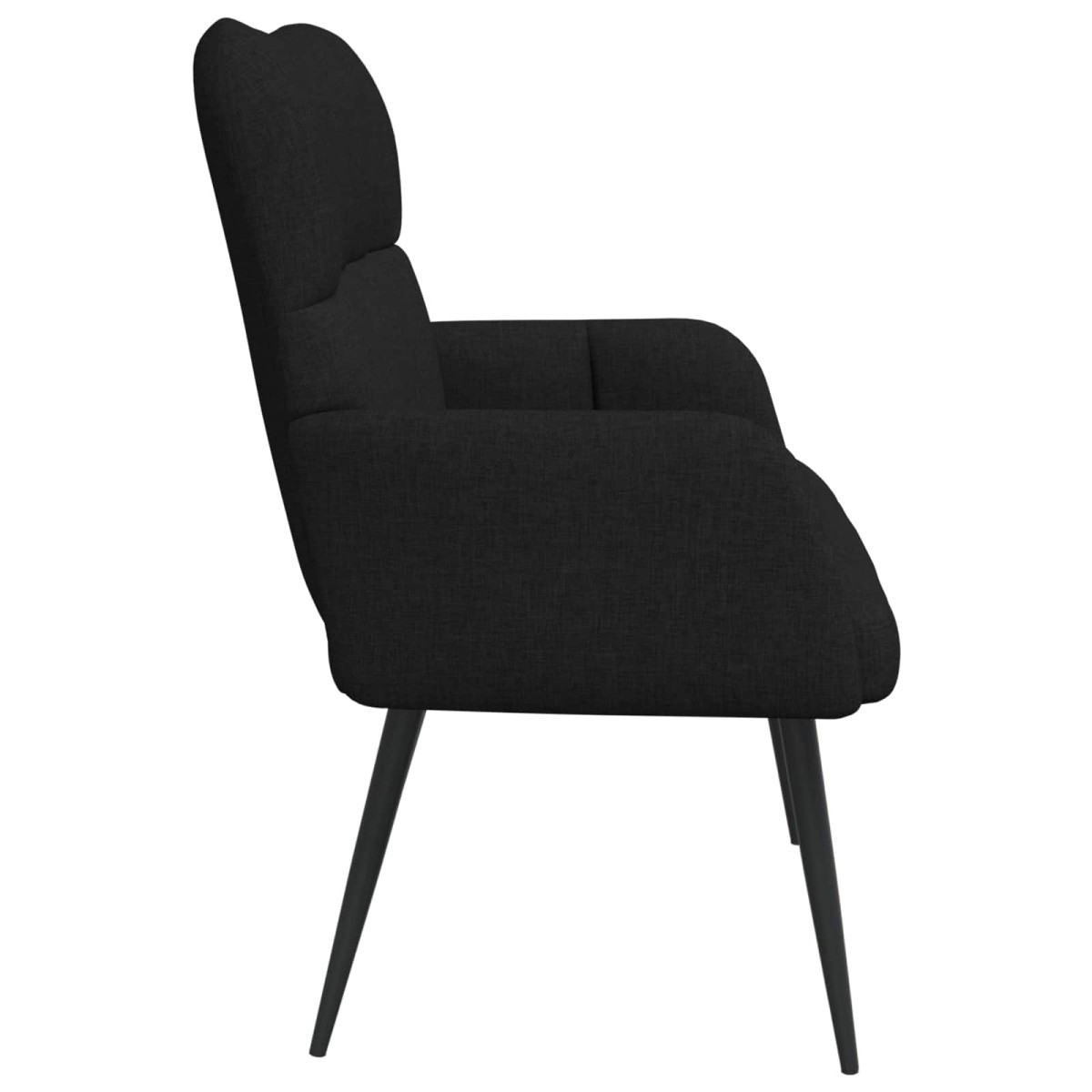 vidaXL Καναπές 2 ατόμων Μαύρο 115 x 61 x 87 εκ. Ύφασμα