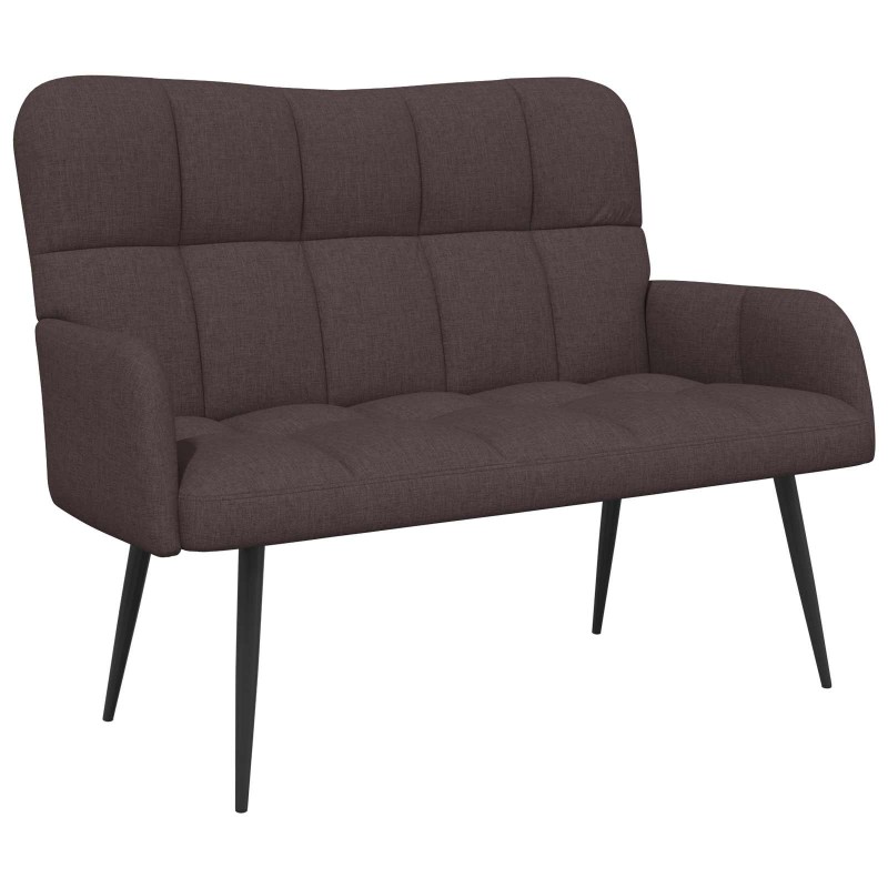 vidaXL Καναπές 2 ατόμων Σκούρο Καφέ 115 x 61 x 87 εκ. Ύφασμα