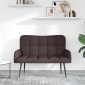 vidaXL Καναπές 2 ατόμων Σκούρο Καφέ 115 x 61 x 87 εκ. Ύφασμα