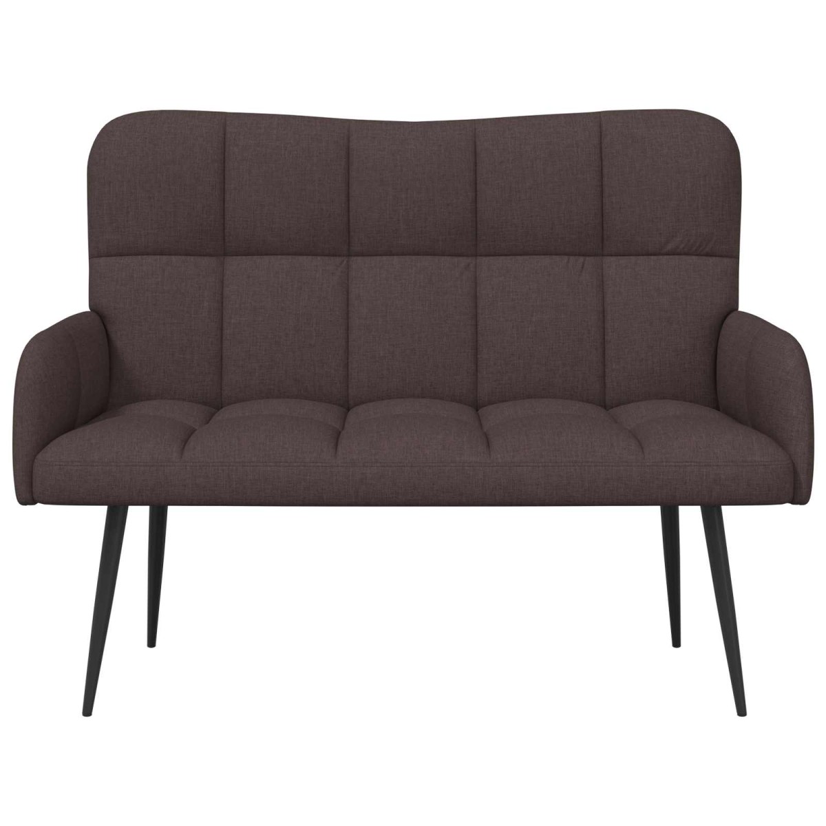 vidaXL Καναπές 2 ατόμων Σκούρο Καφέ 115 x 61 x 87 εκ. Ύφασμα