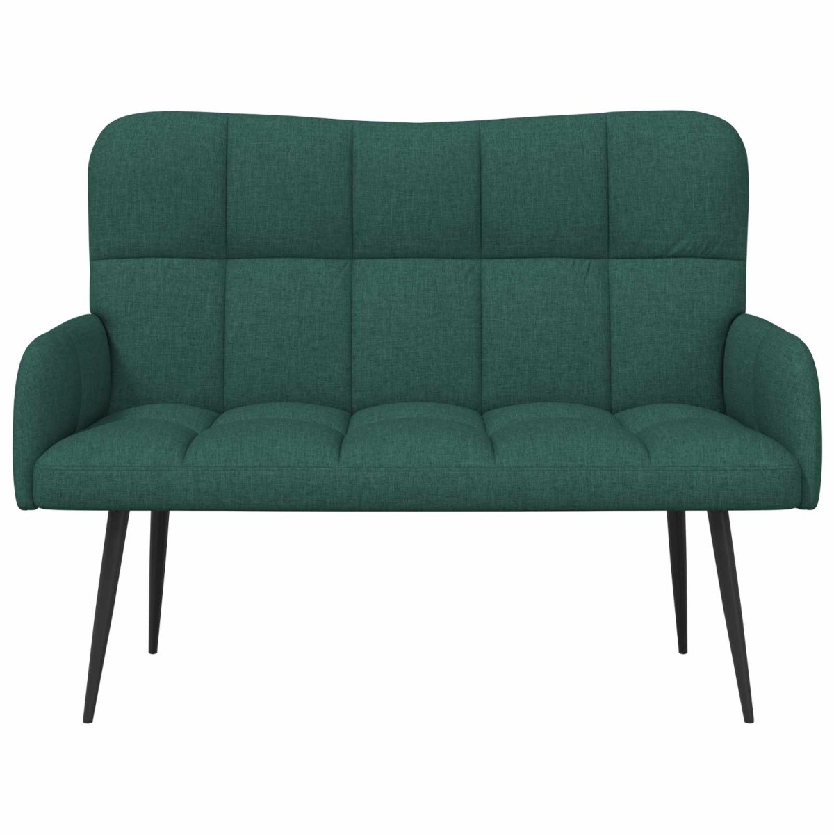 vidaXL Καναπές 2 ατόμων Σκούρο Πράσινο 115 x 61 x 87 εκ. Ύφασμα