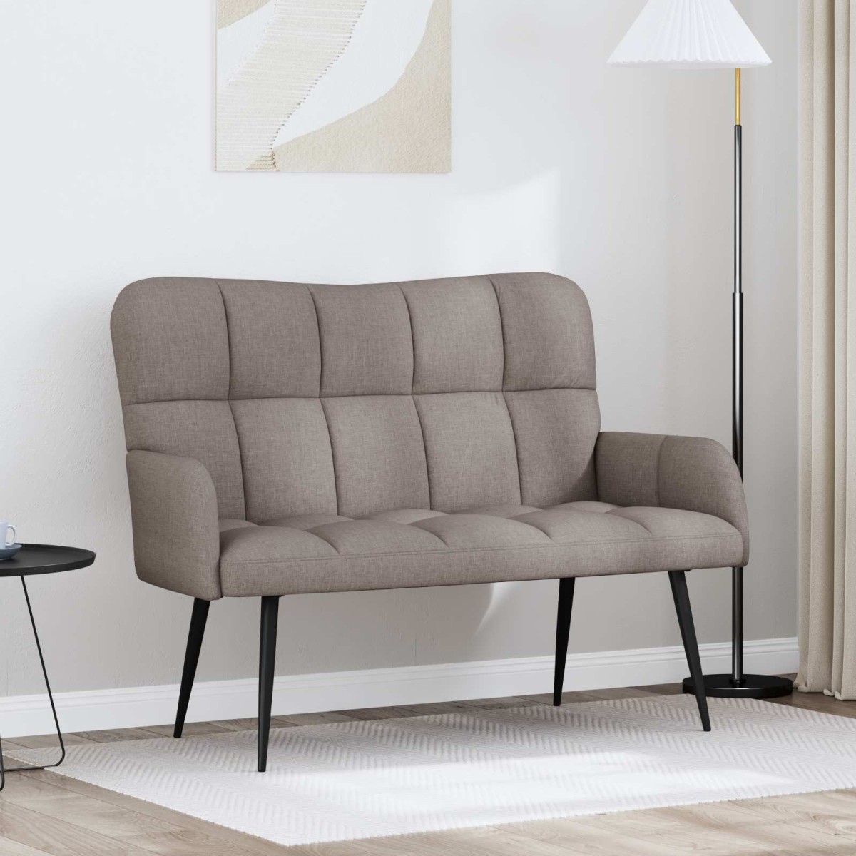 vidaXL Καναπές 2 ατόμων Taupe 115 x 61 x 87 εκ. Ύφασμα