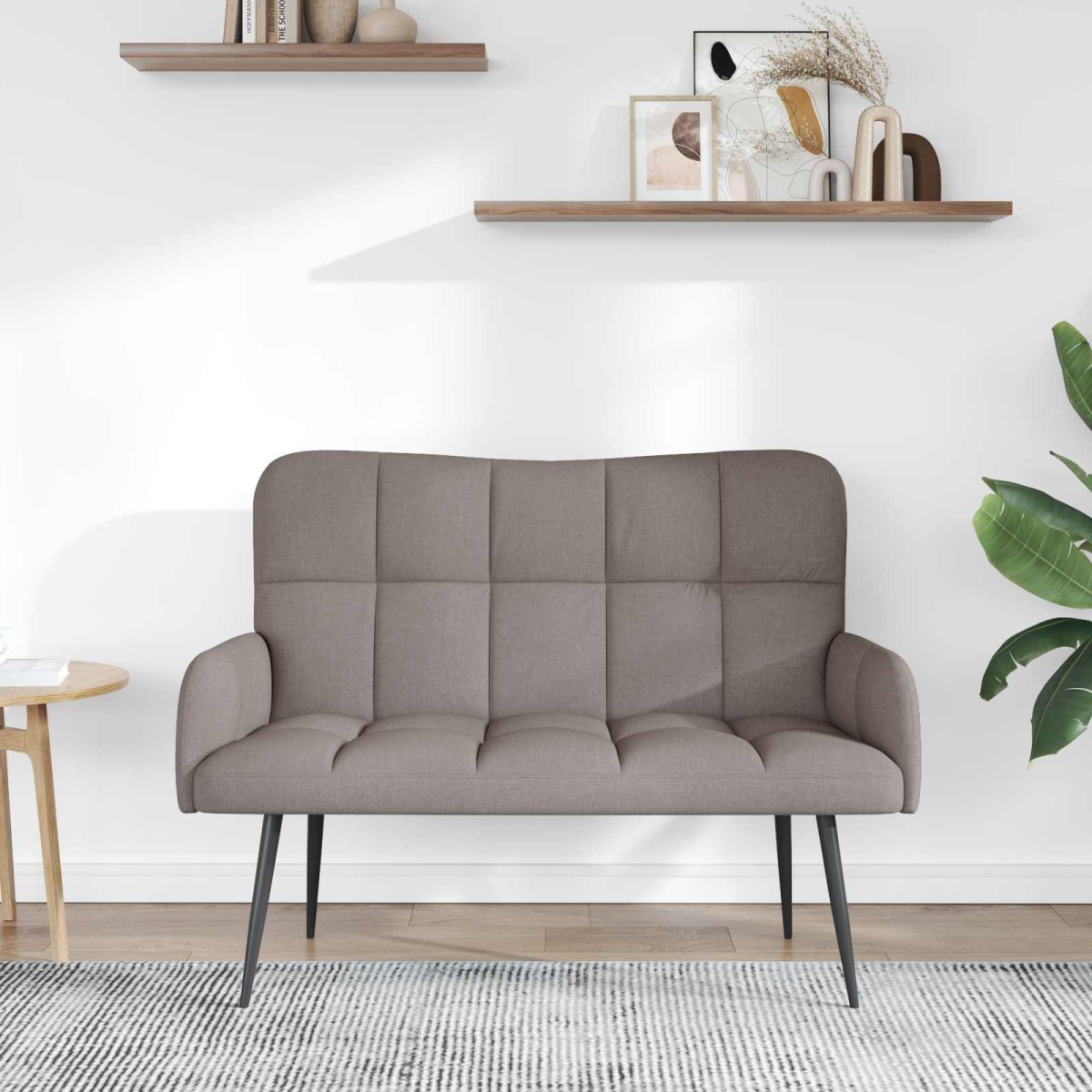 vidaXL Καναπές 2 ατόμων Taupe 115 x 61 x 87 εκ. Ύφασμα