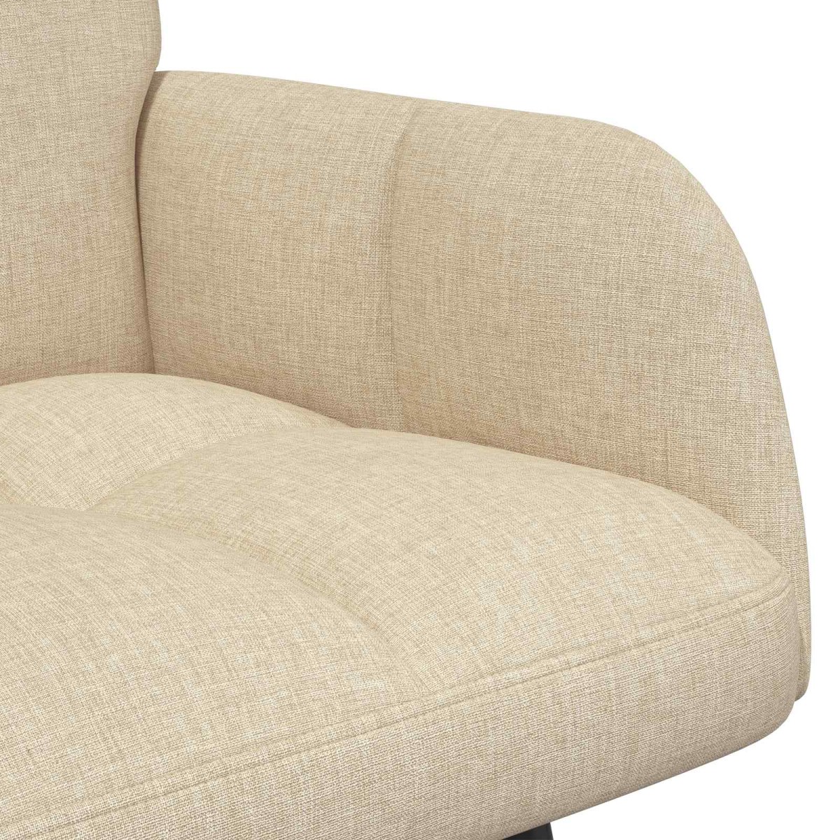 vidaXL Καναπές 2 ατόμων Κρεμ 115 x 61 x 87 εκ. Ύφασμα