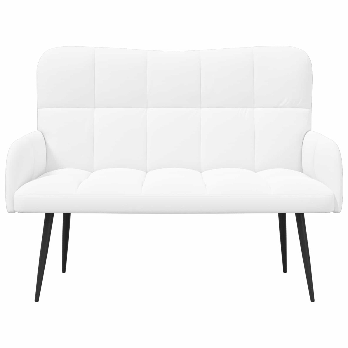 vidaXL Καναπές 2 ατόμων Λευκό 115 x 61 x 87 εκ. Ύφασμα