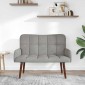 vidaXL Καναπές 2 ατόμων Ανοιχτό γκρι 115 x 61 x 87 εκ. Βελούδο