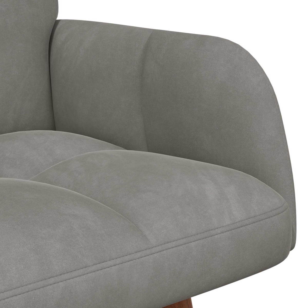 vidaXL Καναπές 2 ατόμων Ανοιχτό γκρι 115 x 61 x 87 εκ. Βελούδο