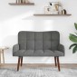 vidaXL Καναπές 2 ατόμων Σκούρο Γκρι 115 x 61 x 87 εκ. Βελούδο