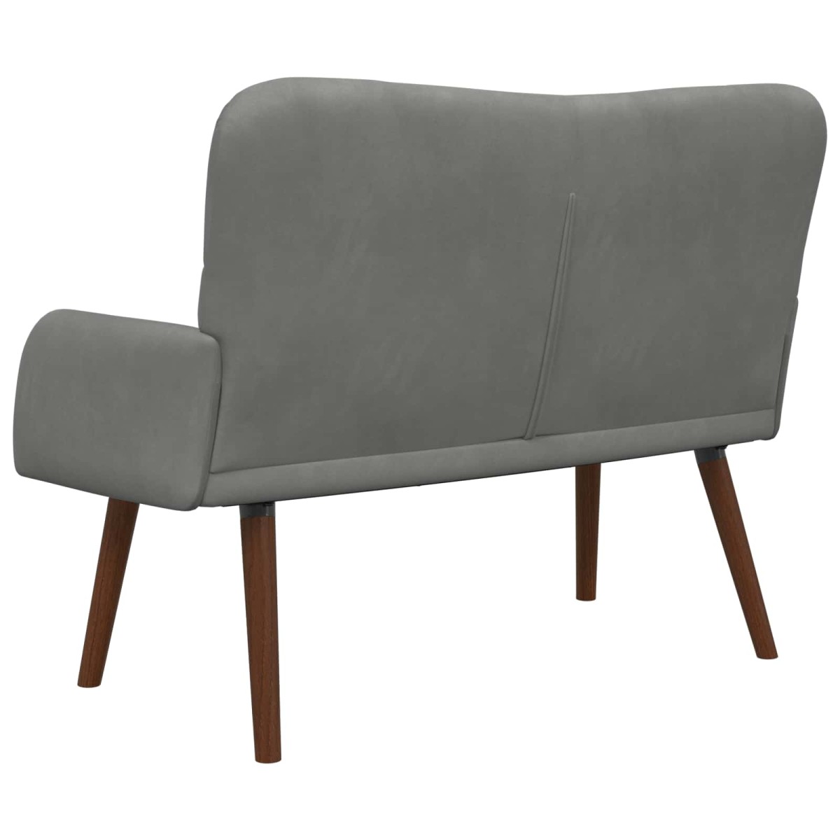 vidaXL Καναπές 2 ατόμων Σκούρο Γκρι 115 x 61 x 87 εκ. Βελούδο
