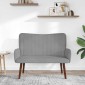 vidaXL Καναπές 2 ατόμων Ανοιχτό γκρι 115 x 61 x 87 εκ. Βελούδο