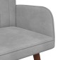 vidaXL Καναπές 2 ατόμων Ανοιχτό γκρι 115 x 61 x 87 εκ. Βελούδο