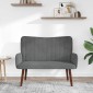 vidaXL Καναπές 2 ατόμων Σκούρο Γκρι 115 x 61 x 87 εκ. Βελούδο