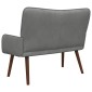 vidaXL Καναπές 2 ατόμων Σκούρο Γκρι 115 x 61 x 87 εκ. Βελούδο