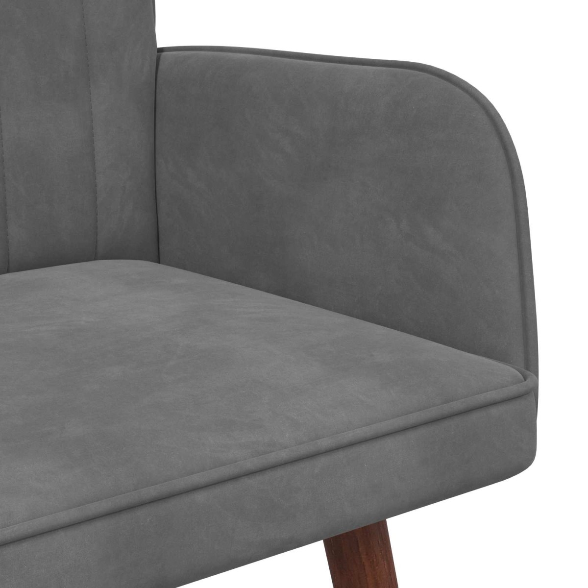 vidaXL Καναπές 2 ατόμων Σκούρο Γκρι 115 x 61 x 87 εκ. Βελούδο