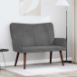 vidaXL Καναπές 2 ατόμων Σκούρο Γκρι 115 x 61 x 87 εκ. Βελούδο