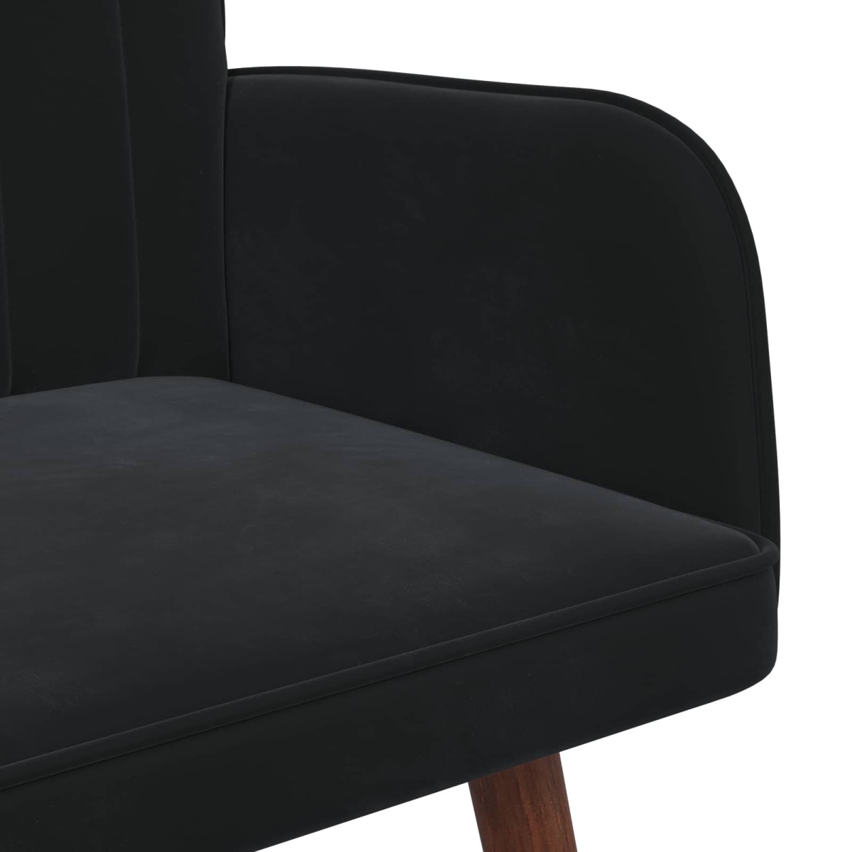 vidaXL Καναπές 2 ατόμων Μαύρο 115 x 61 x 87 εκ. Βελούδο