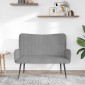 vidaXL Καναπές 2 ατόμων Ανοιχτό γκρι 115 x 61 x 87 εκ. Βελούδο