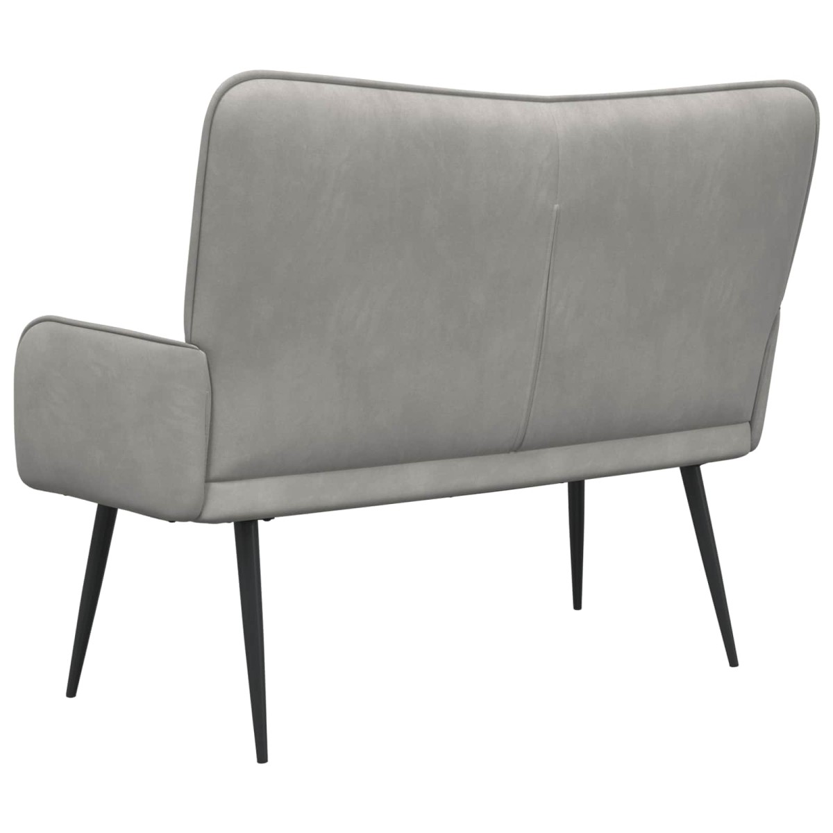 vidaXL Καναπές 2 ατόμων Ανοιχτό γκρι 115 x 61 x 87 εκ. Βελούδο