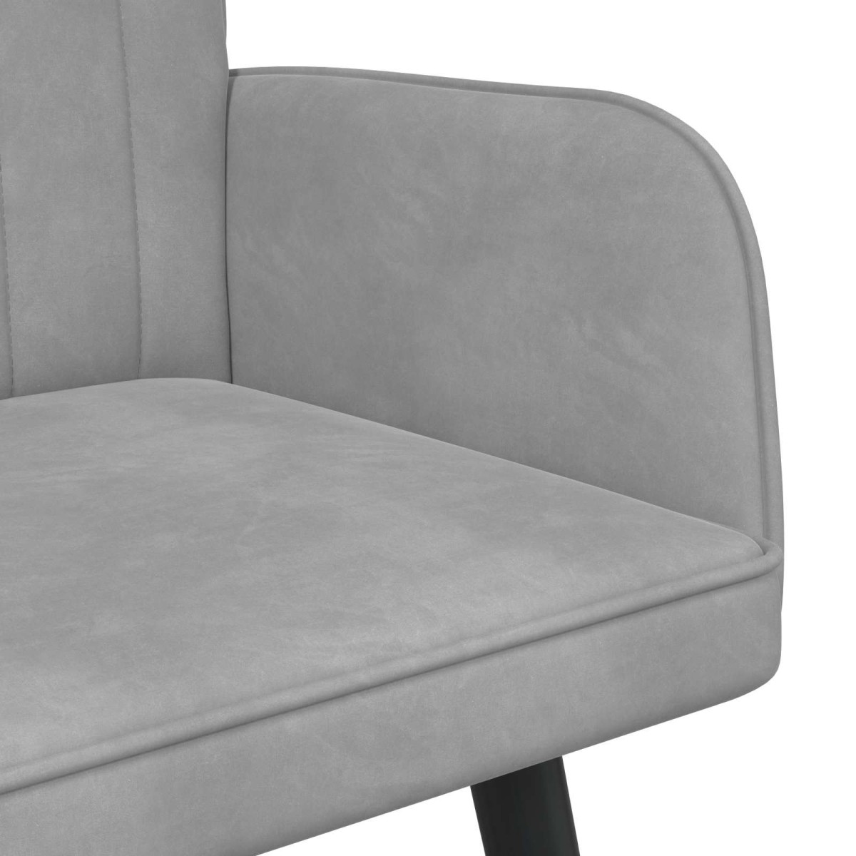 vidaXL Καναπές 2 ατόμων Ανοιχτό γκρι 115 x 61 x 87 εκ. Βελούδο