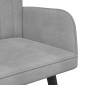 vidaXL Καναπές 2 ατόμων Ανοιχτό γκρι 115 x 61 x 87 εκ. Βελούδο