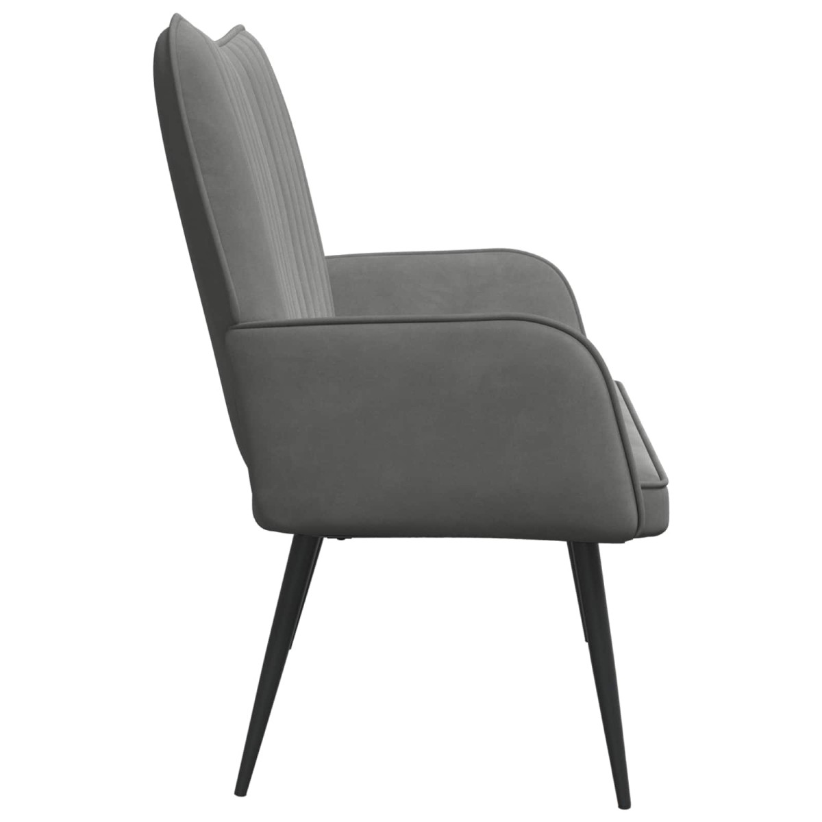 vidaXL Καναπές 2 ατόμων Σκούρο Γκρι 115 x 61 x 87 εκ. Βελούδο