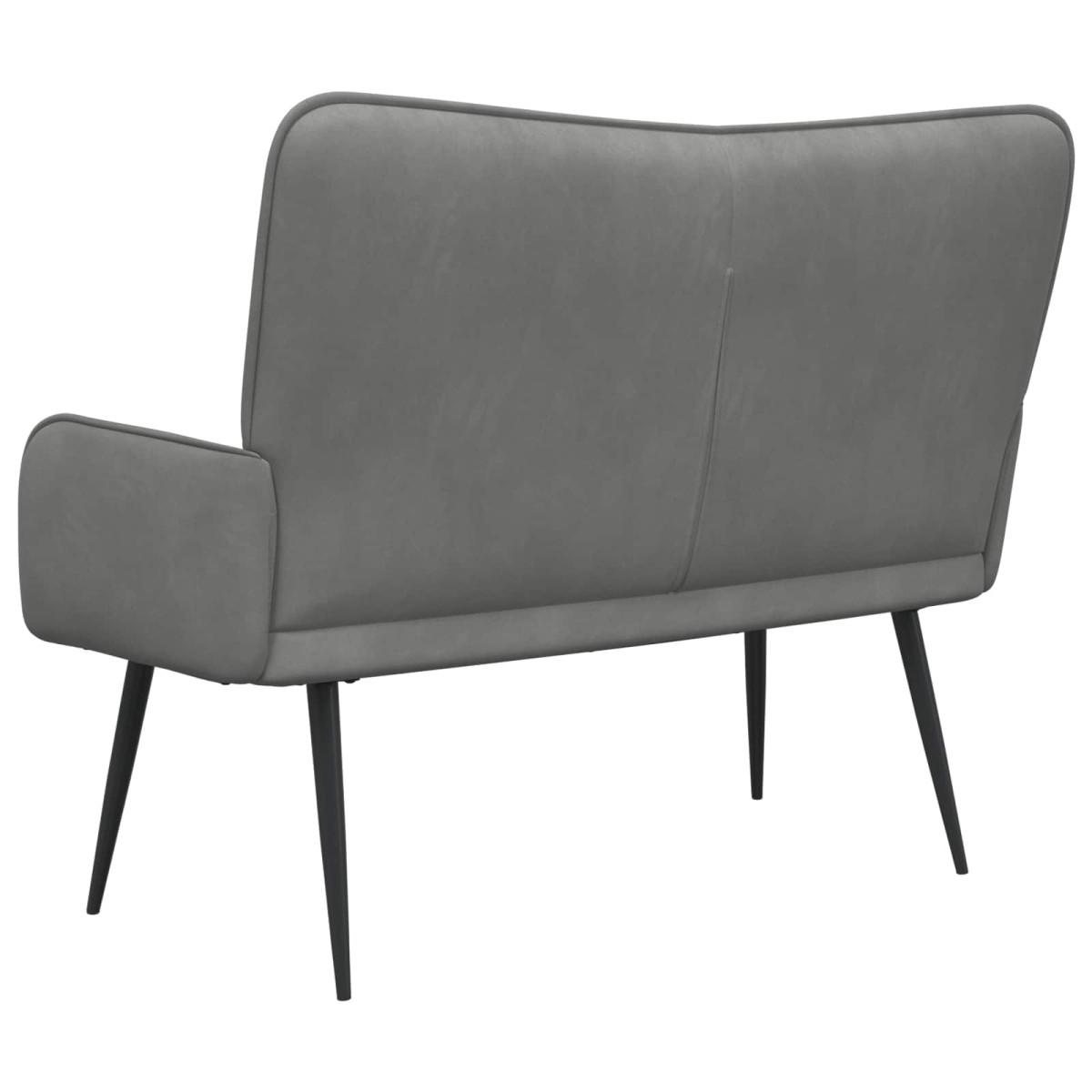 vidaXL Καναπές 2 ατόμων Σκούρο Γκρι 115 x 61 x 87 εκ. Βελούδο