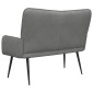 vidaXL Καναπές 2 ατόμων Σκούρο Γκρι 115 x 61 x 87 εκ. Βελούδο