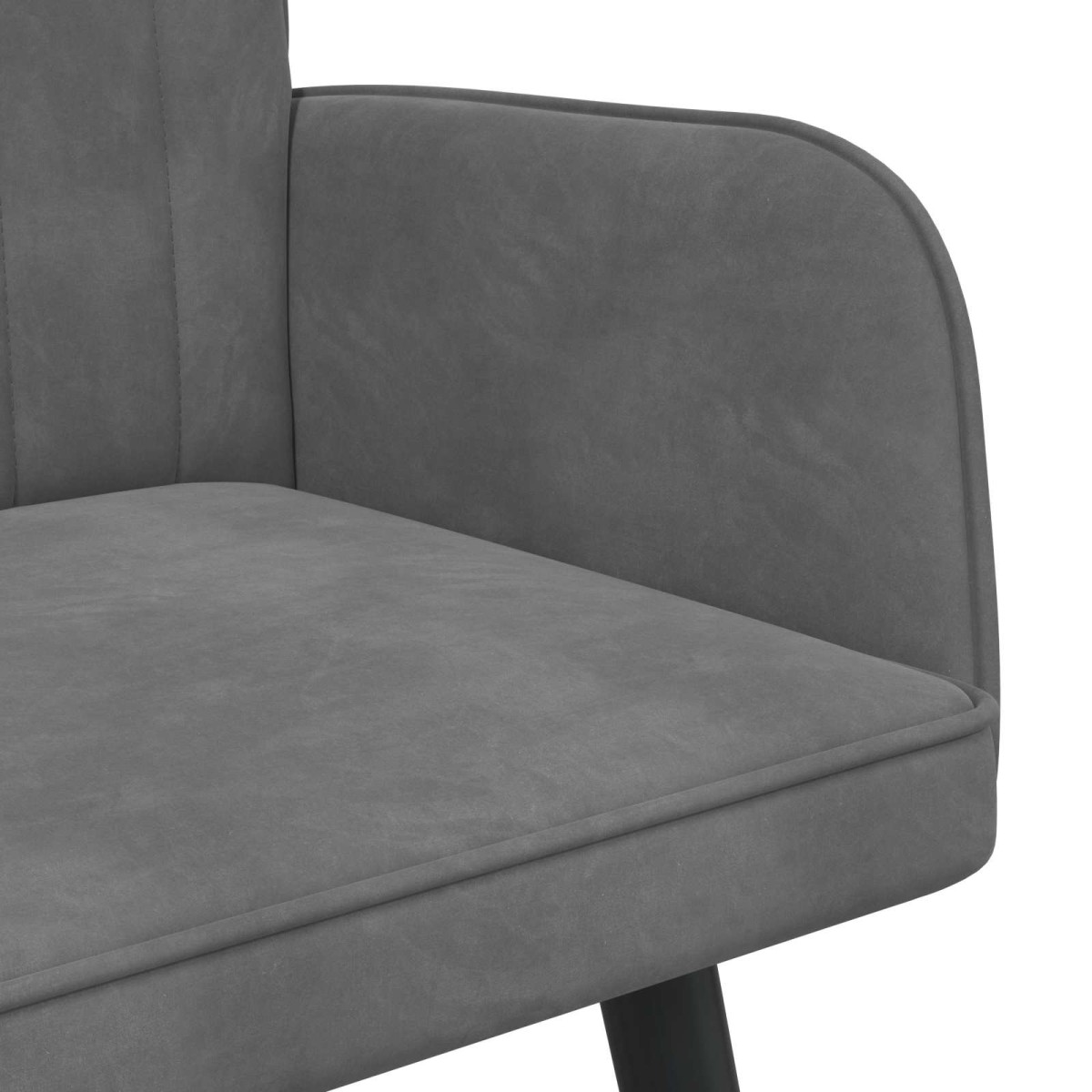 vidaXL Καναπές 2 ατόμων Σκούρο Γκρι 115 x 61 x 87 εκ. Βελούδο