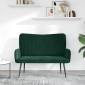 vidaXL Καναπές 2 ατόμων Σκούρο Πράσινο 115 x 61 x 87 εκ. Βελούδο