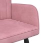 vidaXL Καναπές 2 ατόμων Ροζ 115 x 61 x 87 εκ. Βελούδο