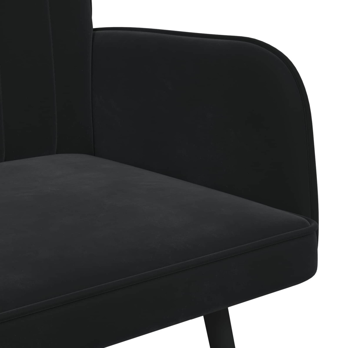 vidaXL Καναπές 2 ατόμων Μαύρο 115 x 61 x 87 εκ. Βελούδο