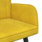 vidaXL Καναπές 2 ατόμων Κίτρινο 115 x 61 x 87 εκ. Βελούδο