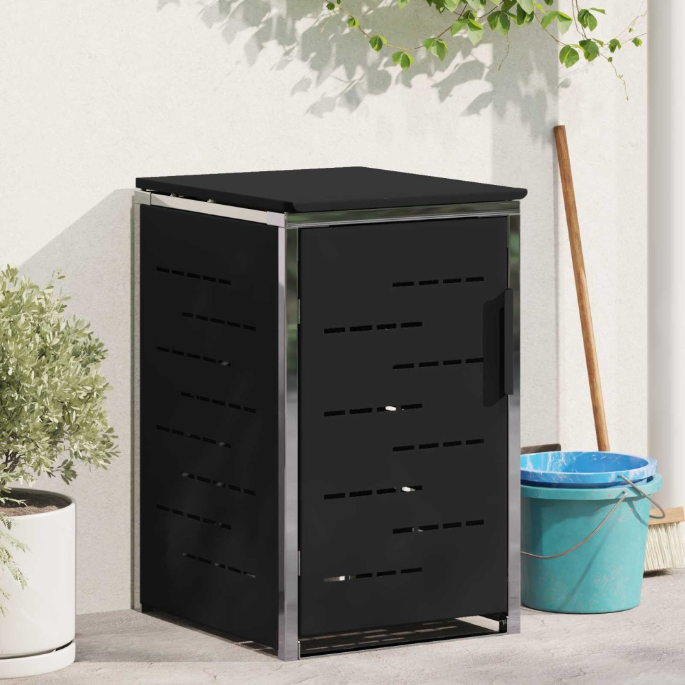 vidaXL Αποθήκευση Κάδου Γυρίσματος Μαύρο 77,5 x 69 x 112,5 εκ.