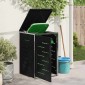 vidaXL Αποθήκευση Κάδου Γυρίσματος for 1 Bin 240L Μαύρο