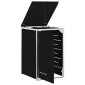 vidaXL Αποθήκευση Κάδου Γυρίσματος for 1 Bin 240L Μαύρο