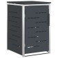 vidaXL Αποθήκευση Κάδου Γυρίσματος for 1 Bin 240L Ανθρακί