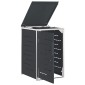 vidaXL Αποθήκευση Κάδου Γυρίσματος for 1 Bin 240L Ανθρακί