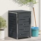 vidaXL Αποθήκευση Κάδου Γυρίσματος for 1 Bin 240L Ανθρακί