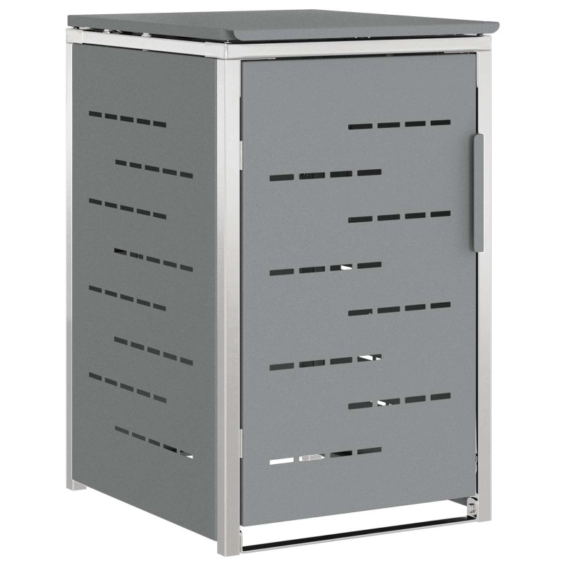 vidaXL Αποθήκευση Κάδου Γυρίσματος for 1 Bin 240L Γκρι