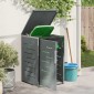 vidaXL Αποθήκευση Κάδου Γυρίσματος for 1 Bin 240L Γκρι