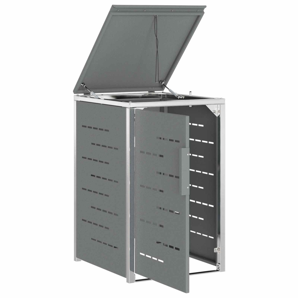 vidaXL Αποθήκευση Κάδου Γυρίσματος for 1 Bin 240L Γκρι