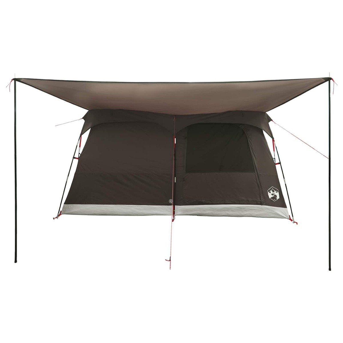 vidaXL Οικογενειακή Σκηνή Καφέ Γκρι 320 x 210 x 180 εκ Πολυεστέρας