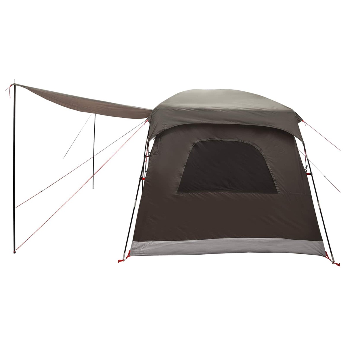 vidaXL Οικογενειακή Σκηνή Καφέ Γκρι 320 x 210 x 180 εκ Πολυεστέρας