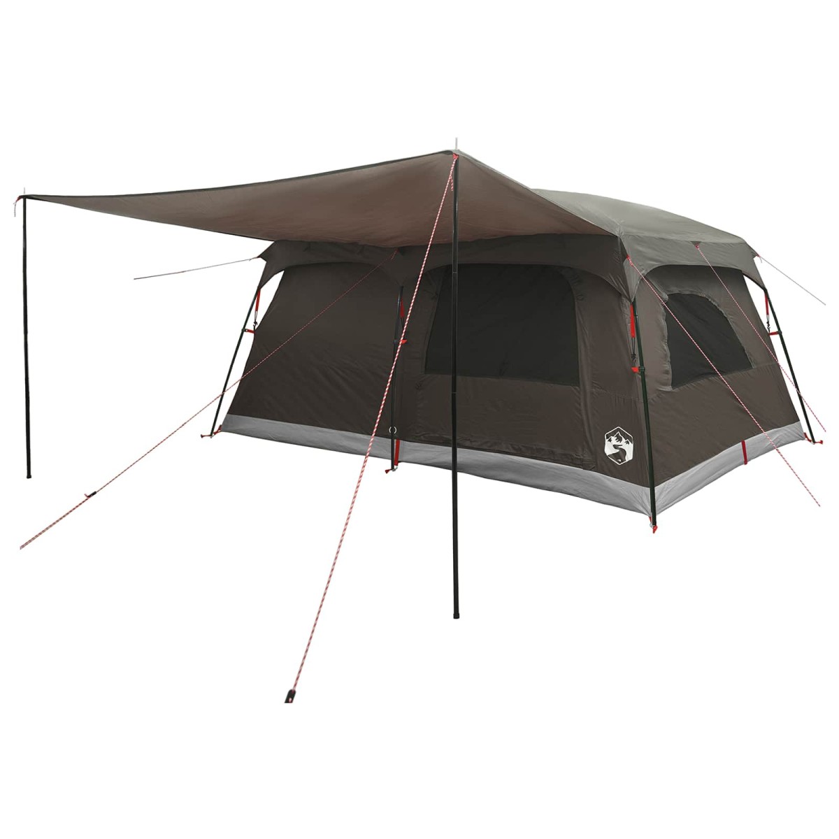 vidaXL Οικογενειακή Σκηνή με στέγη Καφέ Γκρι 500 x 400 x 230 εκ