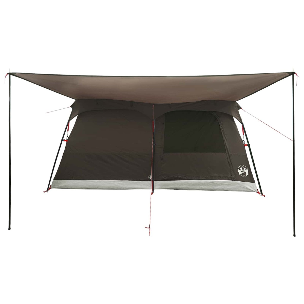 vidaXL Οικογενειακή Σκηνή με στέγη Καφέ Γκρι 500 x 400 x 230 εκ